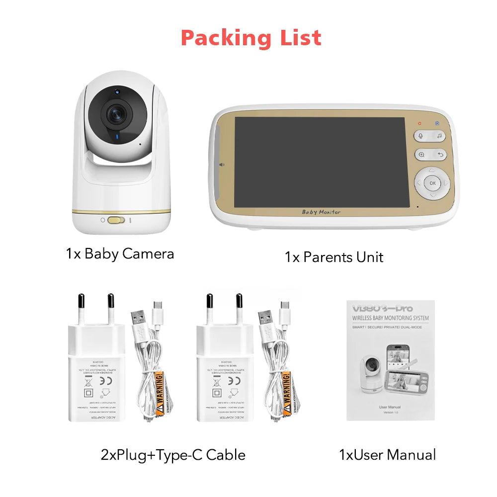 CowLost | 5-wireless-baby-monitor-3x-zoom-ptz-camera-feelbaby-app-and-full-color-ips-lcd-monitor-dual-control-security-camera-babysitter |20