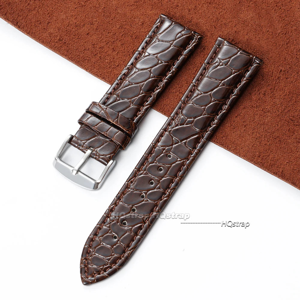 CowLost | product_id-unisex-crocodile-leather-smartwatch-strap-12-22mm-black-brown |12