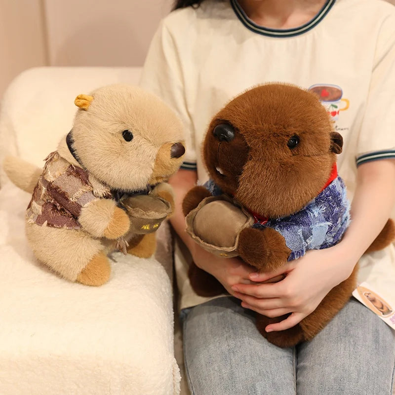 CowLost | uncategorized-cute-groundhog-plush-keychain-with-clothes-soft-stuffed-animal-doll-birthday-gift |5