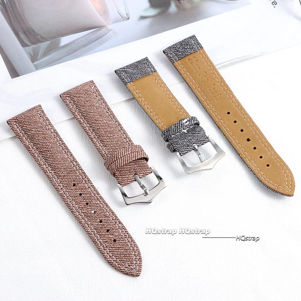 CowLost | product_id-sailcloth-denim-pattern-nylon-leather-watch-strap-18-22mm-sport-wristband-unisex |3