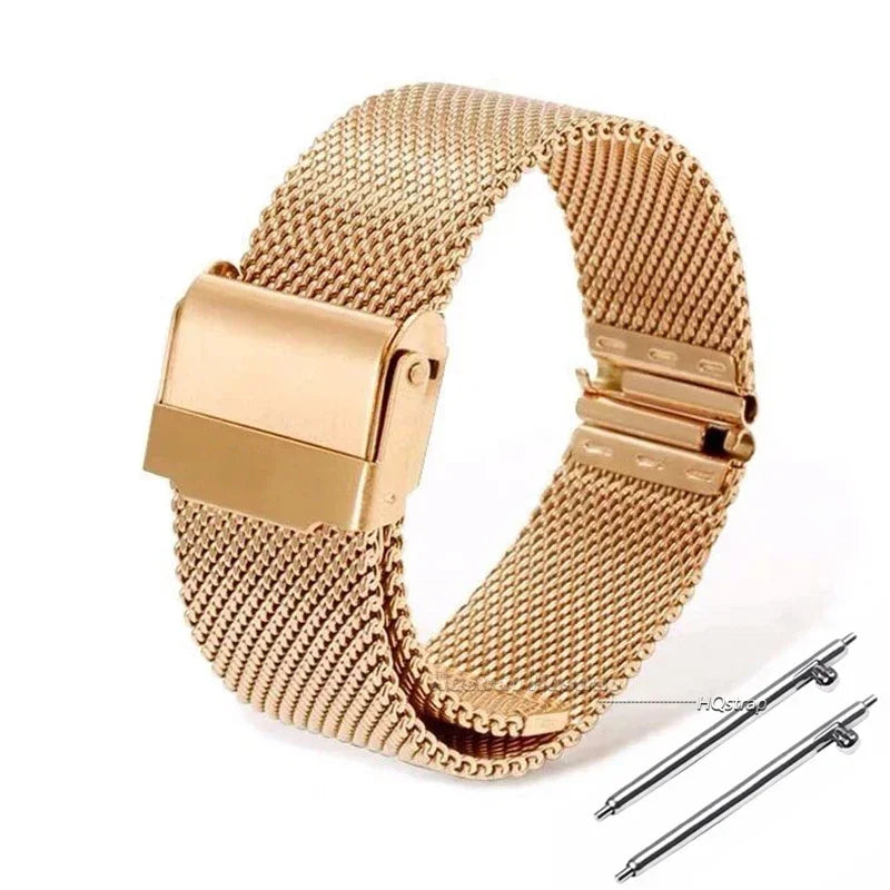 CowLost | product_id-universal-milanese-stainless-steel-watch-band-12-24mm-black-rose-gold-strap |10