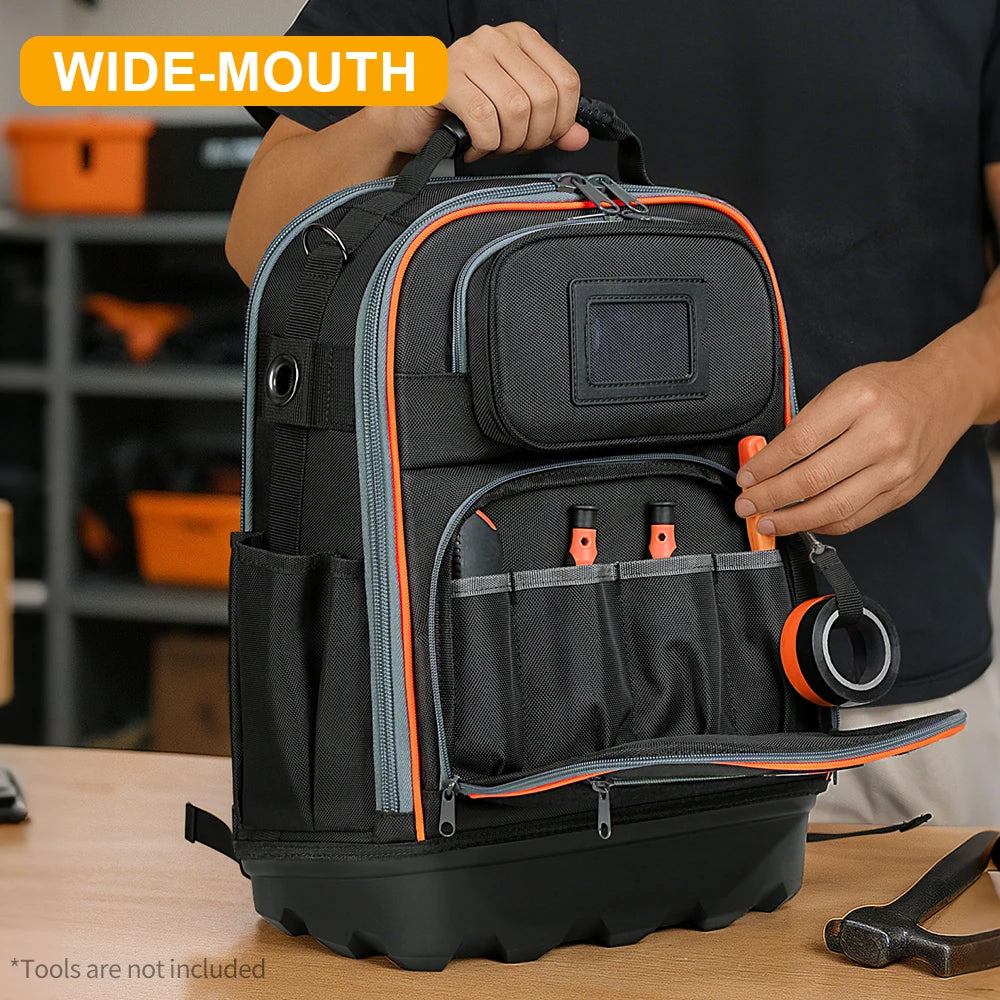 CowLost | product_id-heavy-duty-tool-backpack-with-laptop-compartment-molded-base-1680d-oxford-multiple-pockets |6