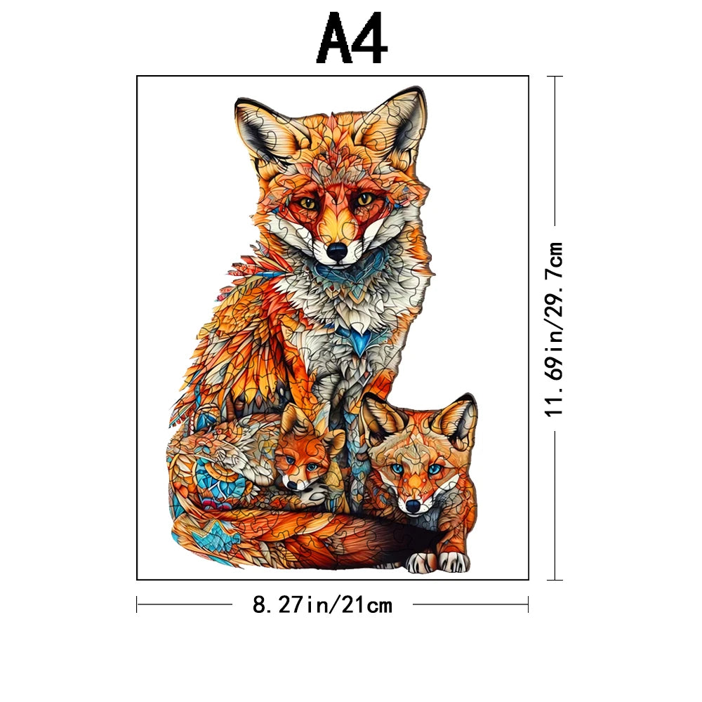 CowLost | product_id-warm-fox-family-wooden-3d-puzzle-creative-gift-for-boys-girls-adults |7