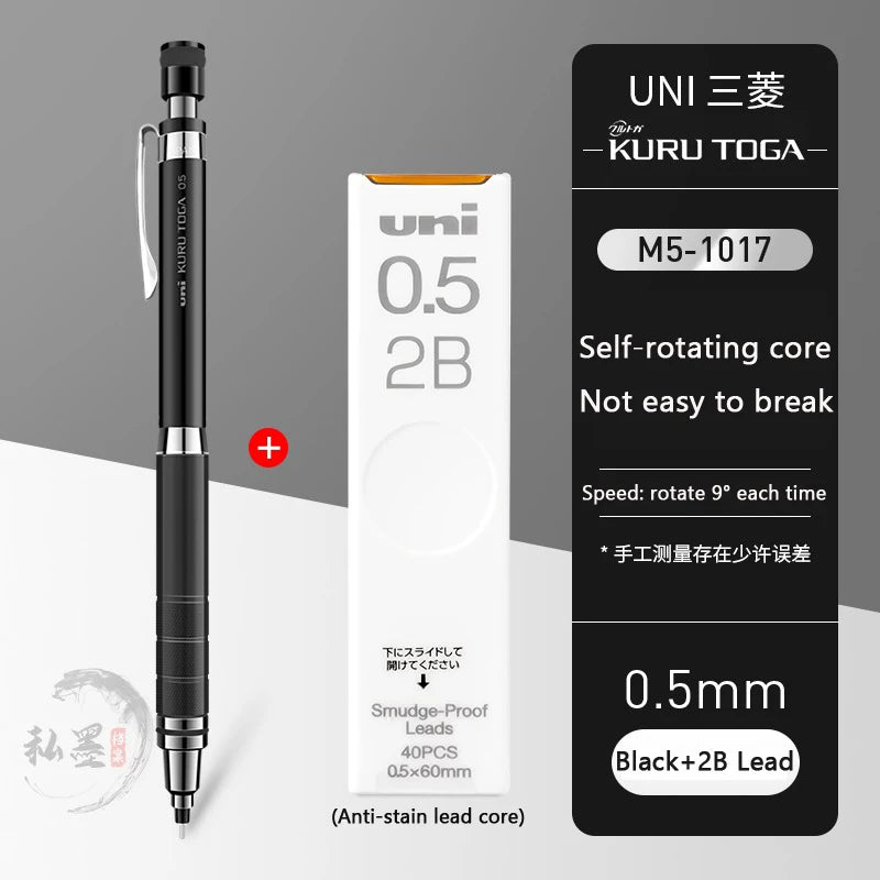 CowLost | product_id-uni-kuru-toga-m5-1017-1012-0-5mm-automatic-rotating-mechanical-pencil-with-metal-grip-genuine-japan |26