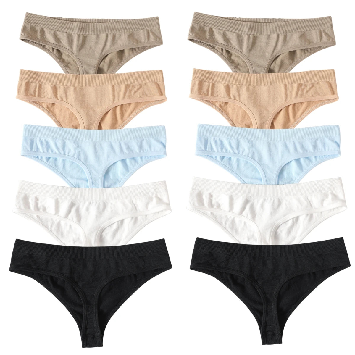 CowLost | product_id-10pcs-womens-seamless-low-waist-g-string-thong-panties-m-xl-sexy-underwear |28