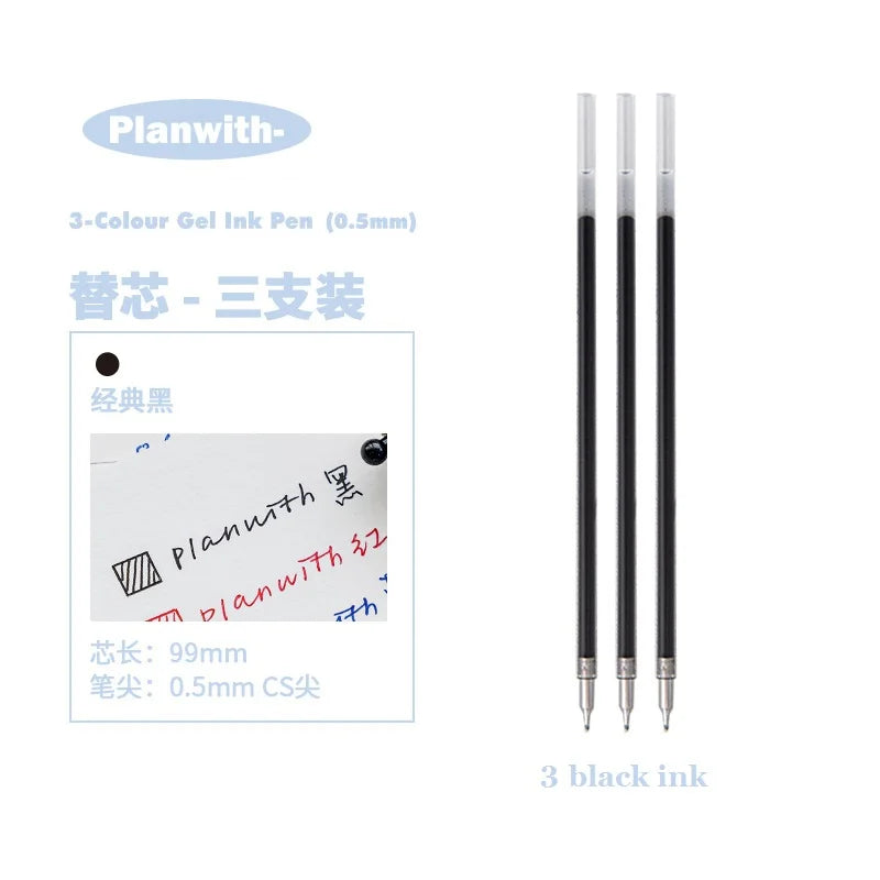CowLost | product_id-planwith-3-in-1-multi-function-0-5mm-gel-pen-black-blue-red-ink-for-school-office |18