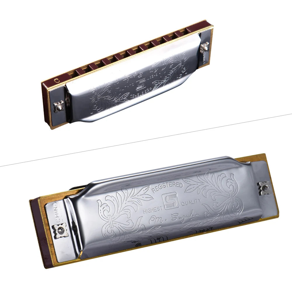CowLost | product_id-folkmaster-10-hole-diatonic-blues-harmonica-key-of-c-with-20-tones-a-b-e-f-g-standard |8