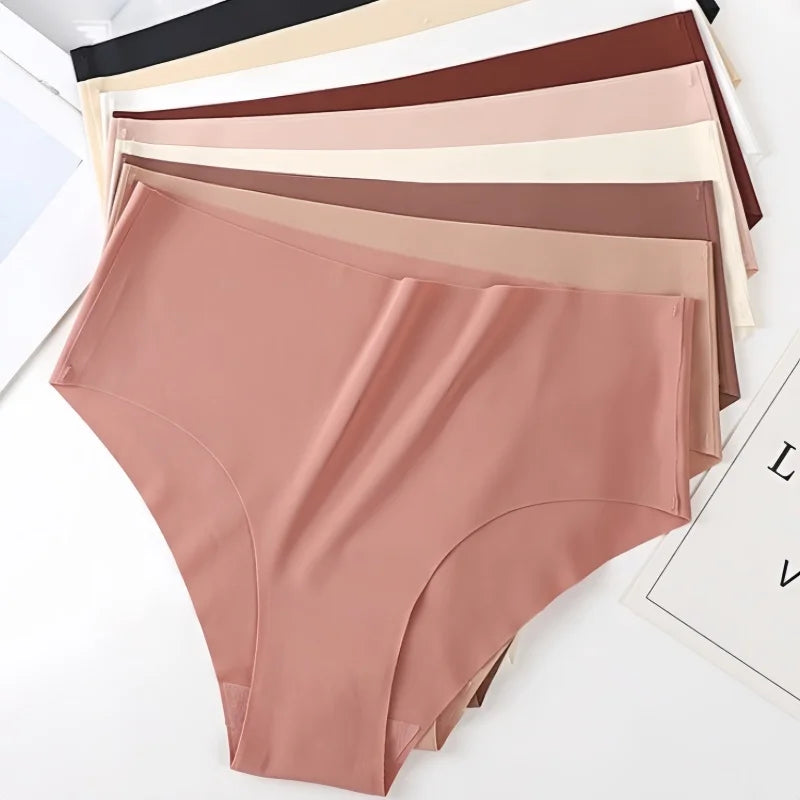CowLost | product_id-3pcs-women-high-waist-seamless-breathable-ice-silk-stretch-panties-xs-xl |5