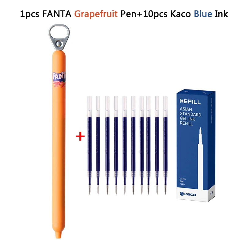 CowLost | product_id-kaco-fanta-collab-sprint-pop-up-0-5mm-black-gel-pen-side-knock-smooth-writing-stationery |46