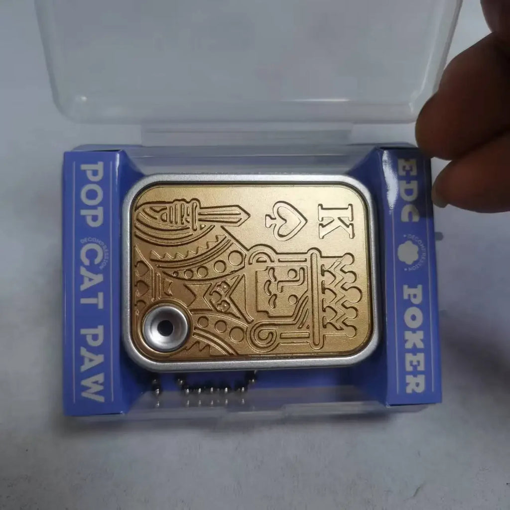 Mechanical Card Pushing Decompression Cat Claw Alloy Mini Fingertip Rotating Toy