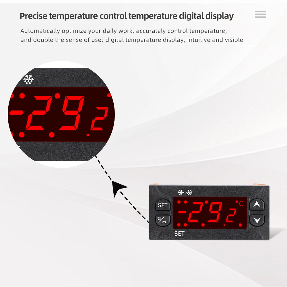 Digital Temperature Controller Thermostat AC 110V/220V DC 12-24V Relay LED Heating Cooling Thermoregulator