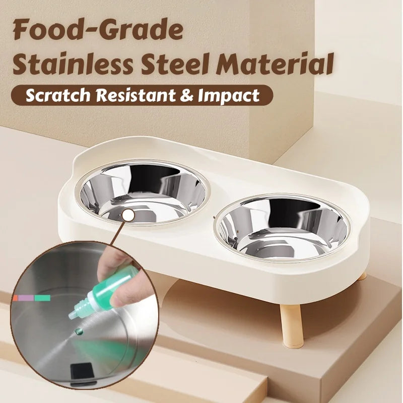 CowLost | product_id-dopamine-elevated-pet-feeder-with-dual-stainless-steel-bowls-and-neck-support |10