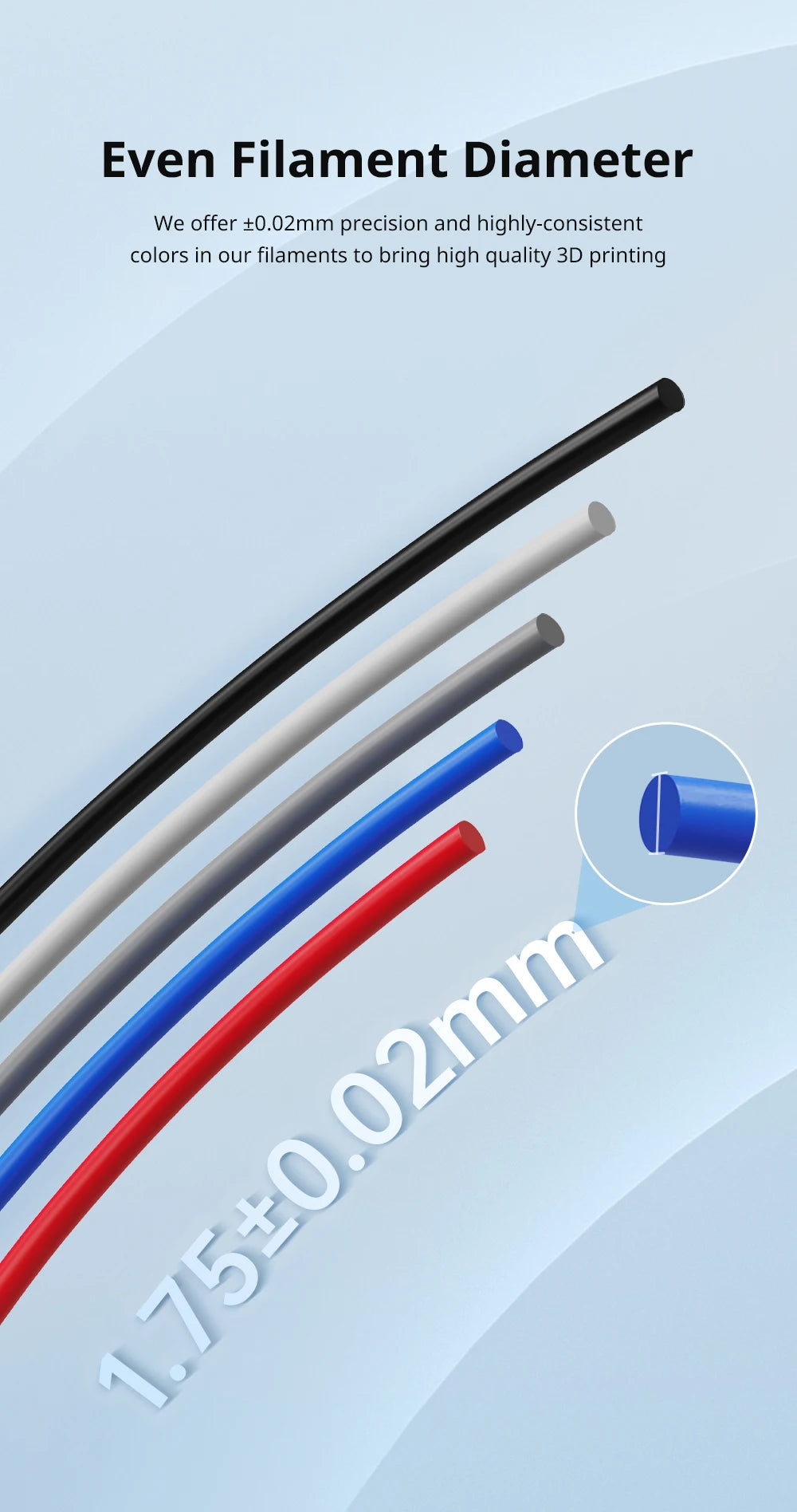 CowLost | anycubic-pla-filament-1-75mm-fdm-3d-printer-plastic-consumables-material-for-kobra-3-toy-diy-printing-filament |12
