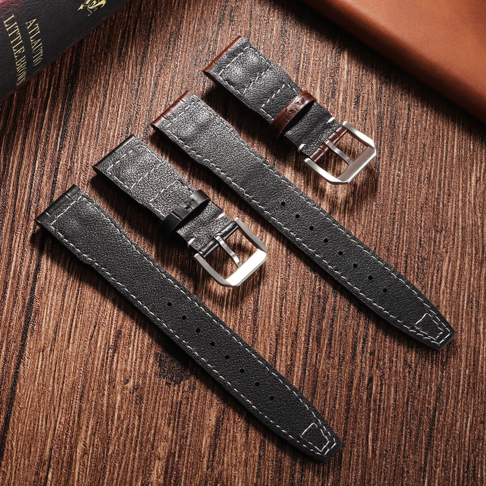 CowLost | product_id-waterproof-genuine-leather-watch-strap-for-iwc-pilot-20mm-22mm-replacement-band |6