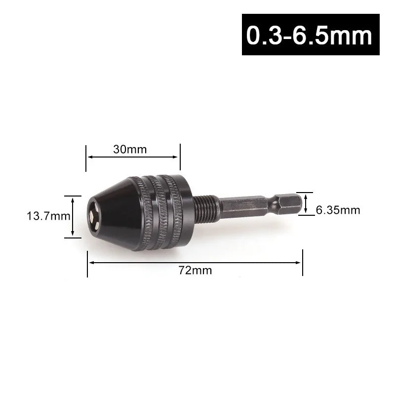 CowLost | product_id-mini-keyless-drill-chuck-0-3-8mm-self-tighten-1-4-hex-shank-quick-change-converter |12