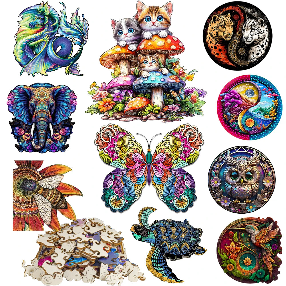 CowLost | product_id-wooden-animal-fantasy-jigsaw-puzzles-for-adults-artistic-gift-set |1