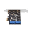 CowLost | pci-e-usb-3-0-header-pcie-pciexpress-to-internal-2-port-19pin-header-usb-3-0-expansion-card-with-low-profile |1