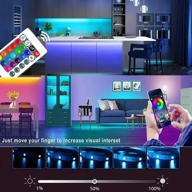 CowLost | light-ropes-strings-product_id-1-30m-5v-usb-bluetooth-rgb-led-strip-light-smd-5050-app-control-for-tv-background |14
