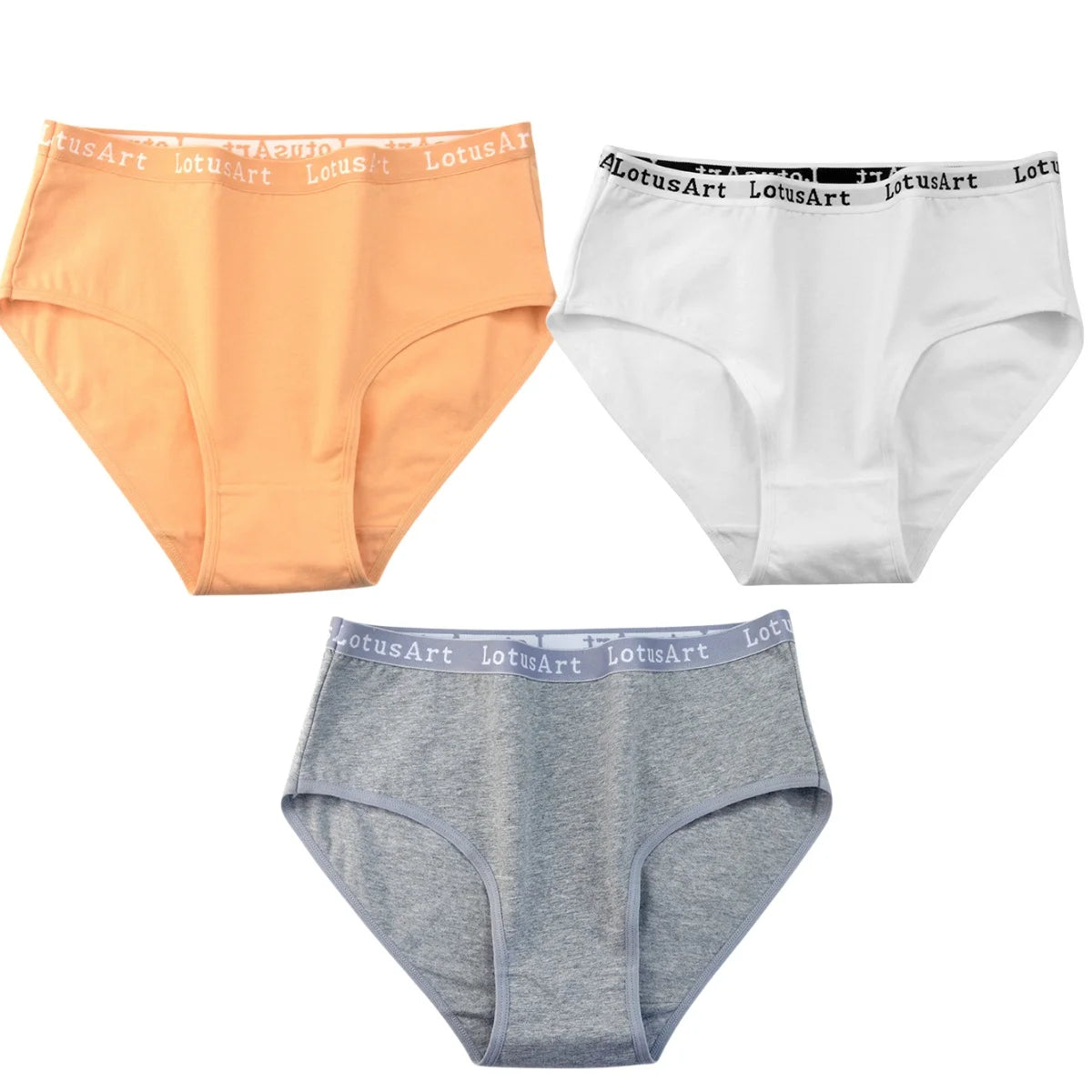 CowLost | product_id-3pcs-women-s-high-waist-seamless-cotton-briefs-m-2xl-solid-colors |13