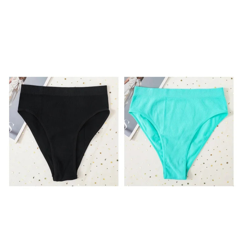 CowLost | product_id-2-pack-seamless-high-waist-womens-briefs-high-leg-solid-panties-s-l |28
