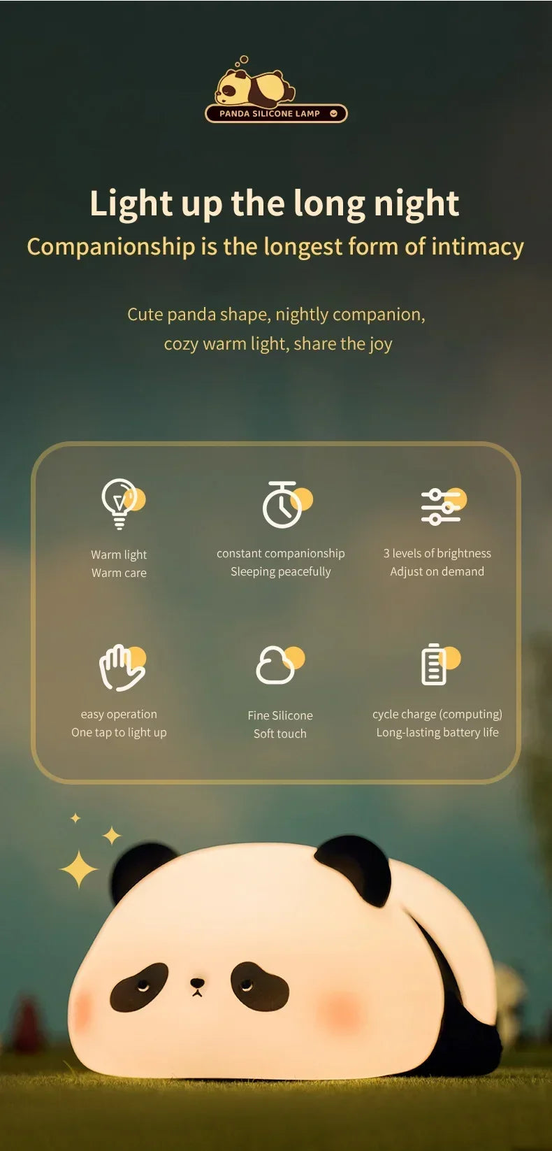 CowLost | product_id-rechargeable-panda-silicone-led-night-light-with-timer-for-kids-bedroom-gift |9