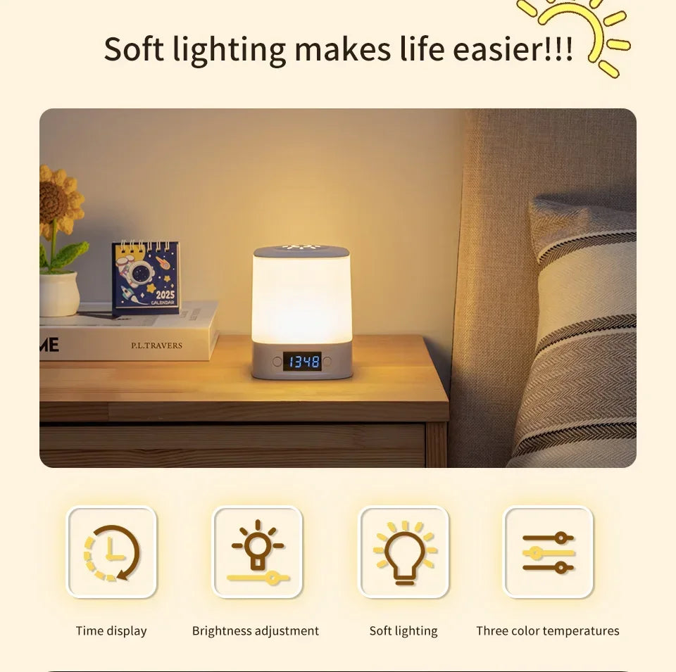 CowLost | product_id-rechargeable-touch-dimmable-led-night-lamp-with-remote-and-clock-display-eye-protection |16