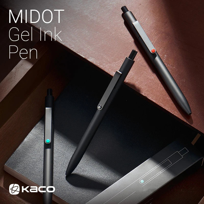 CowLost | product_id-kaco-midot-0-5mm-black-gel-ink-pen-quick-dry-metal-clip-premium-design |2
