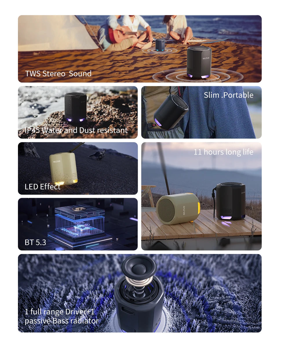 CowLost | mlove-portable-bluetooth-speaker-bluetooth-5-3-rgb-lights-compact-high-fidelity-sound-tws-connectivity |10