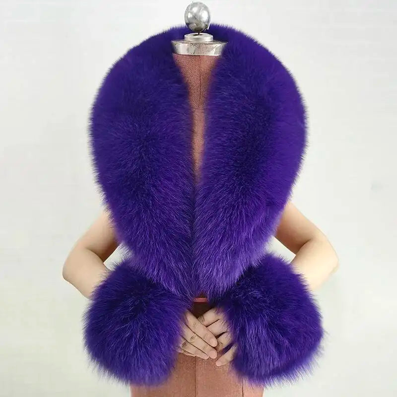 CowLost | winter-natural-fox-fur-scarf-and-cuff-set |33
