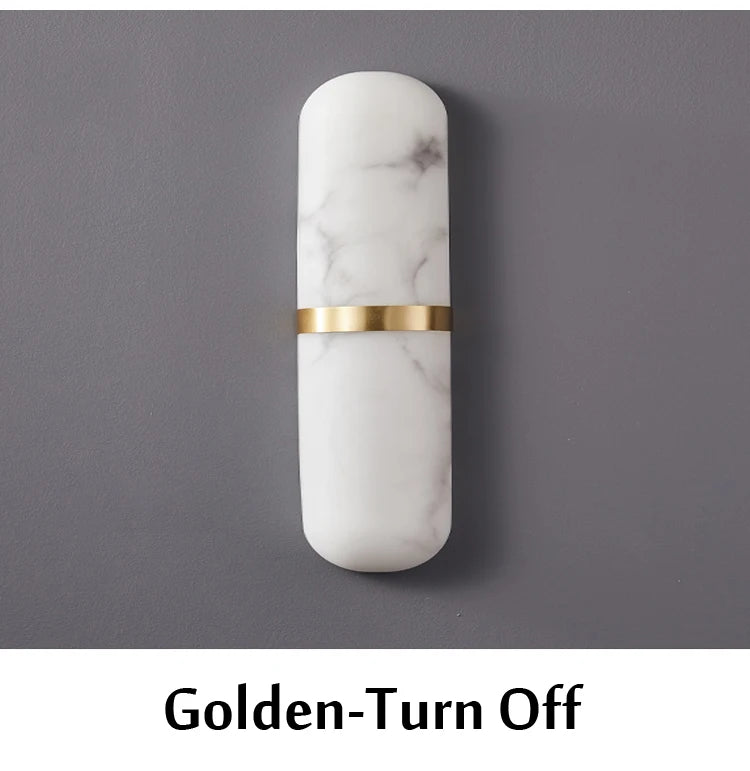 CowLost | product_id-semicylinder-12w-led-marble-effect-wall-sconce-for-living-dining-bathroom-hallway |12