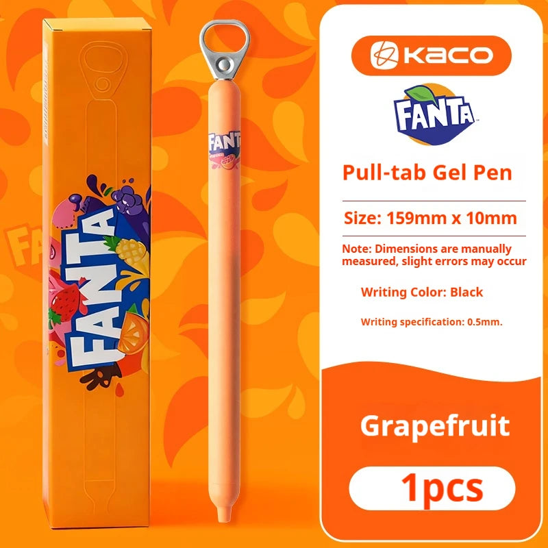 CowLost | product_id-kaco-coca-cola-fanta-0-5mm-black-ink-gel-pen-push-button-office-school-use |45