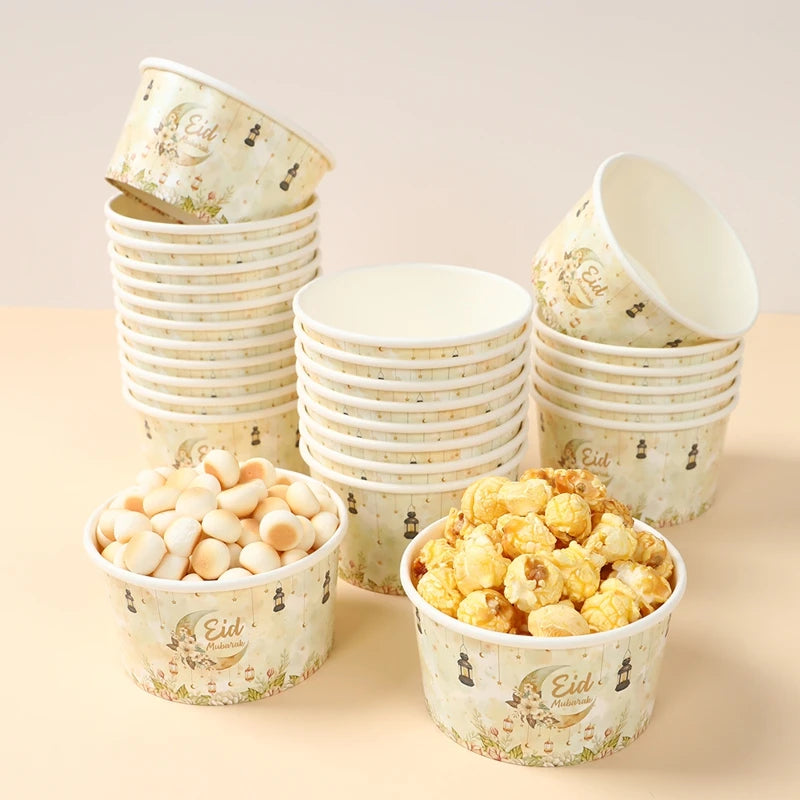 CowLost | 10pcs-ramadan-paper-bowl-eid-mubarak-decoration-for-home-food-holders |14