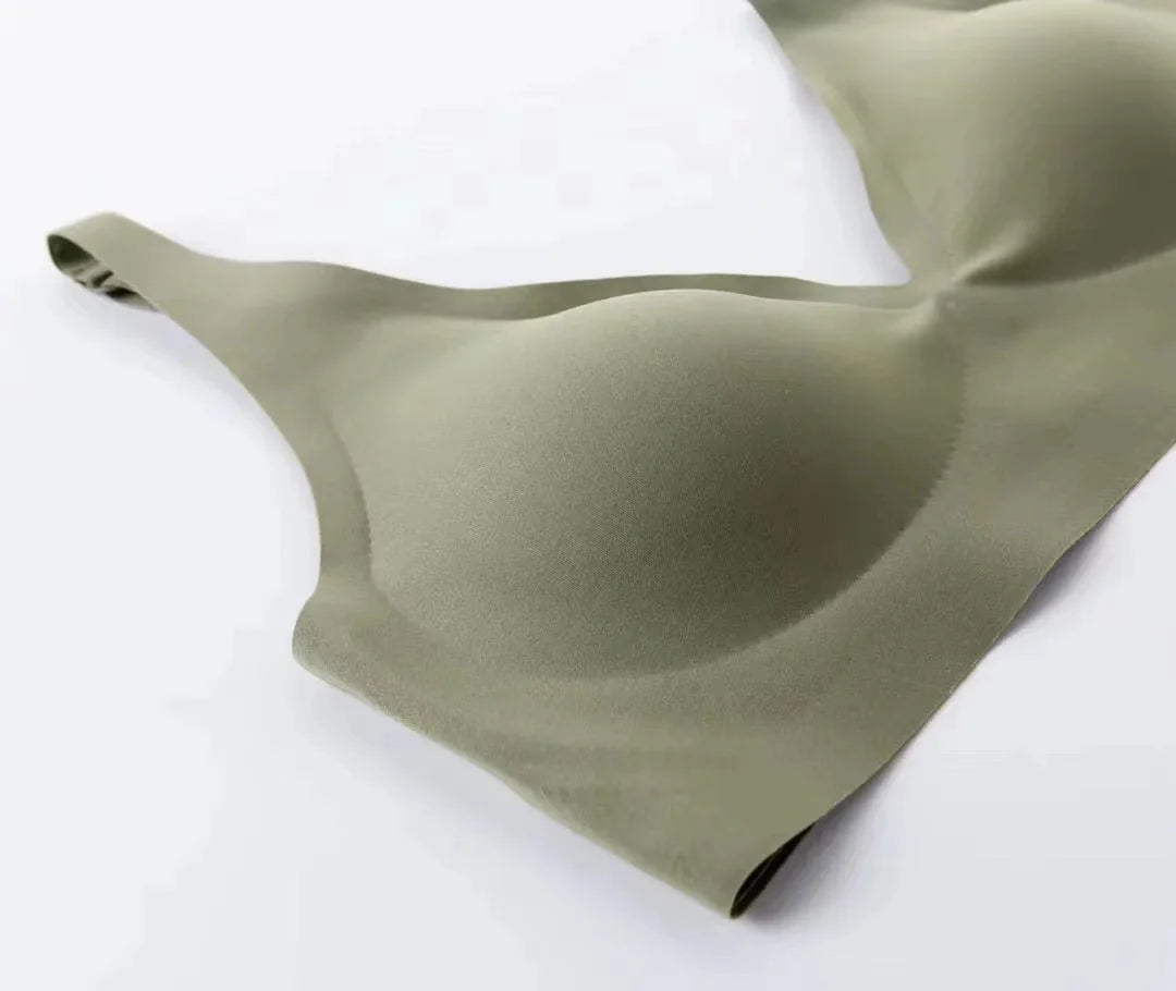 CowLost | seamless-ladies-underwear-v-neck-no-steel-ring-small-chest-gathered-adjustable-small-comfortable-thin-top-bra |15