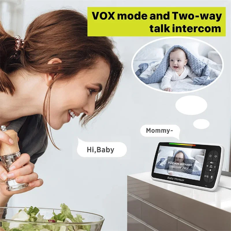 CowLost | baby-transport-accessories-babystar-5inch-video-baby-monitor-with-remote-pan-tilt-zoom-camera-and-audio |5