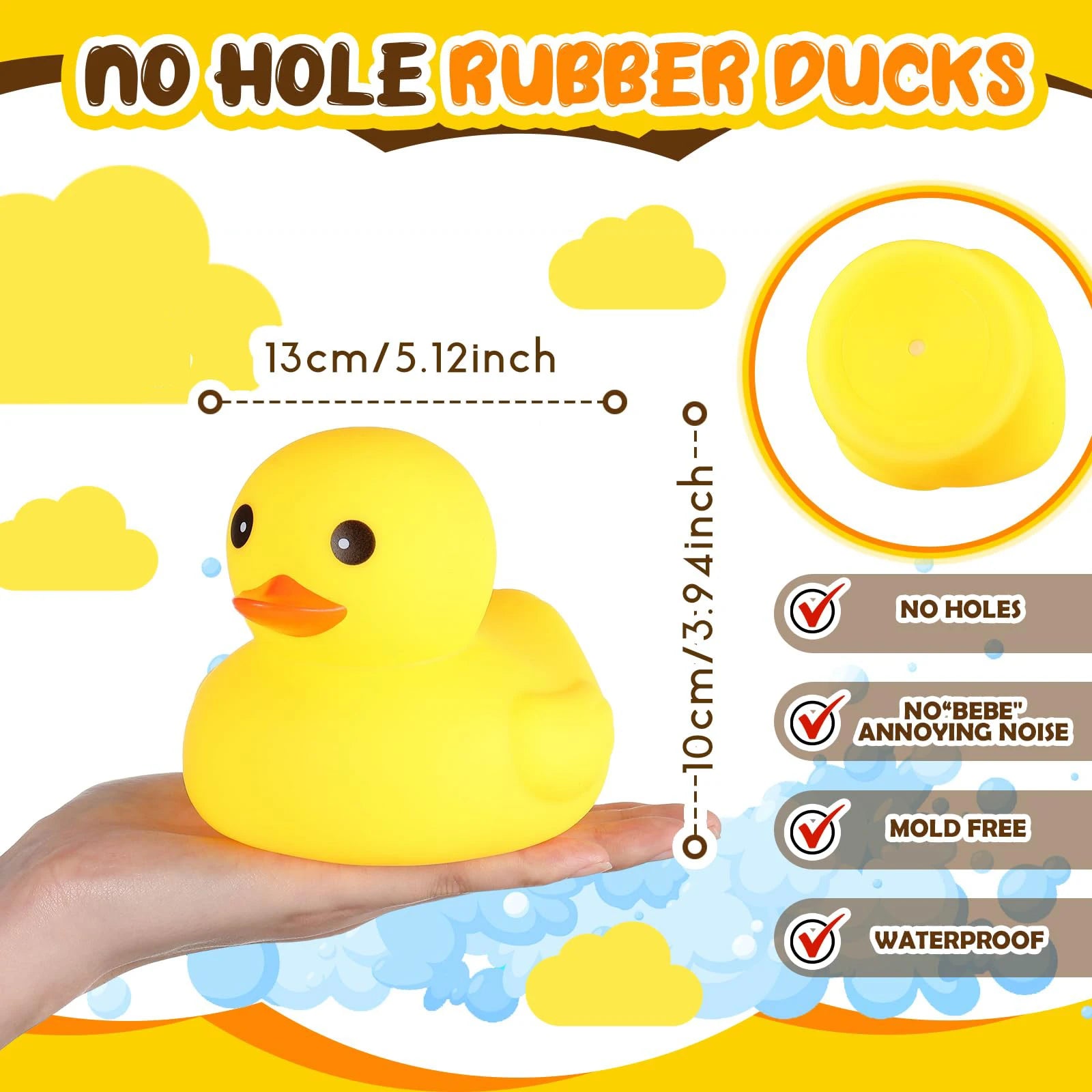 CowLost | product_id-6-89-inch-giant-rubber-duck-bath-toy-with-squeaky-sound-for-baby-shower-party |3