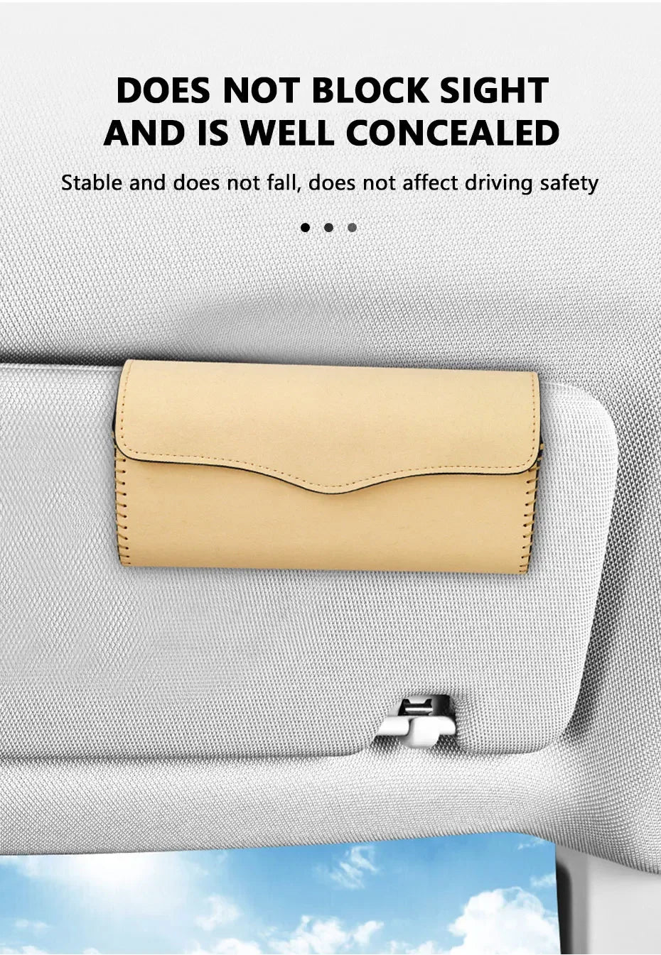 CowLost | product_id-car-sun-visor-sunglasses-holder-organizer-suede-leather-case |15