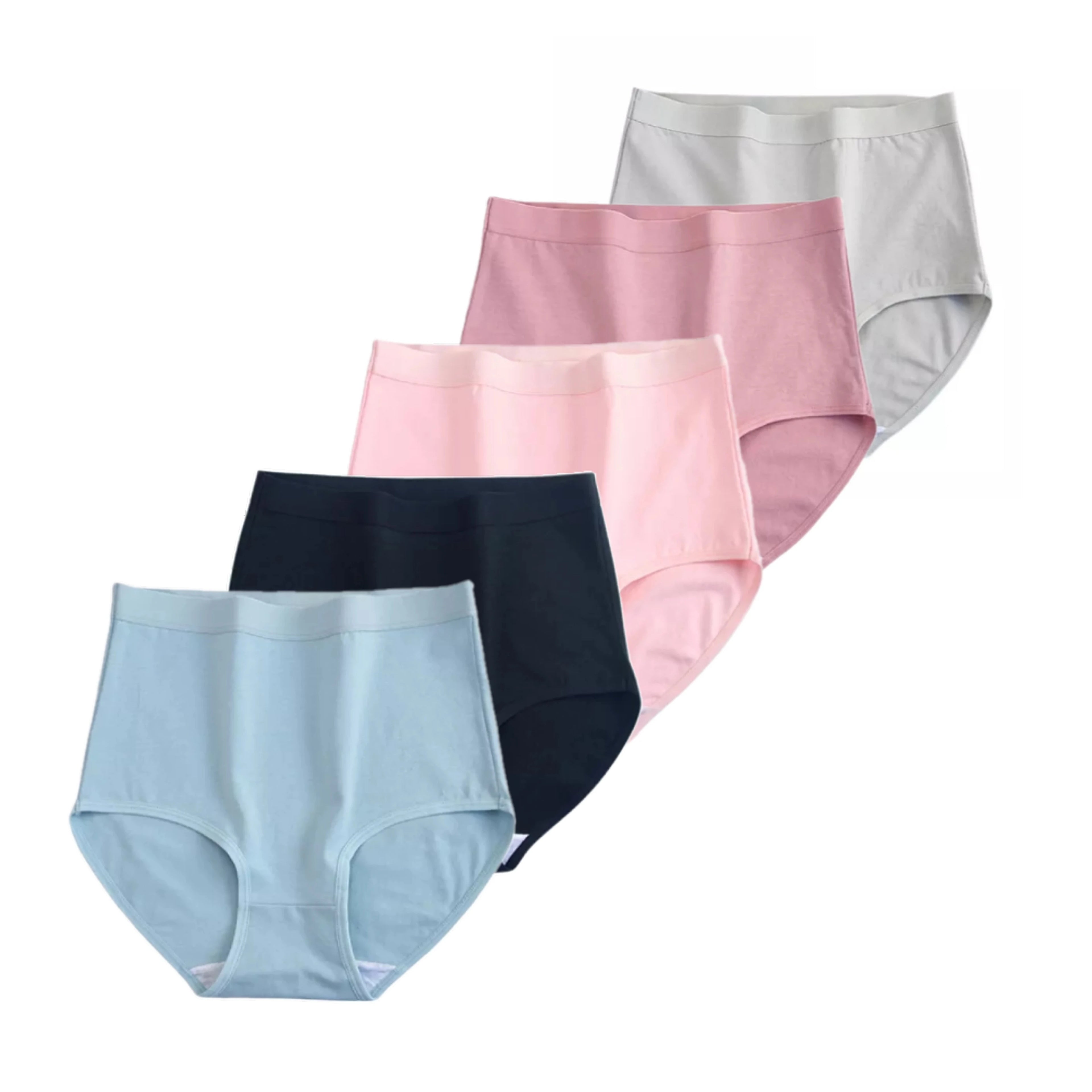 CowLost | product_id-fallsweet-womens-high-waist-cotton-plus-size-briefs-5-pack-m-xxxl |19