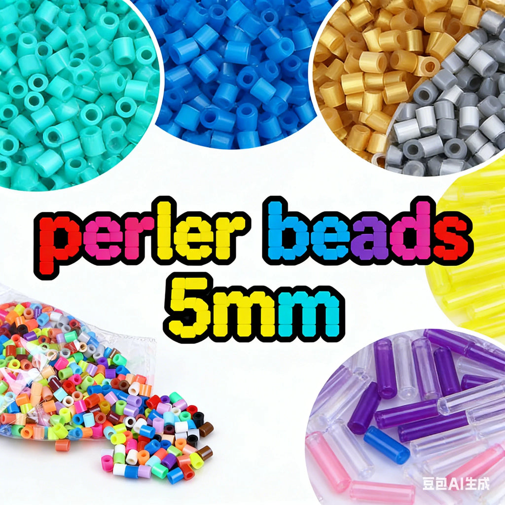 500Pcs 5mm HAMA Perler Beads Educational DIY 3D Puzzle Craft Toys for Kids