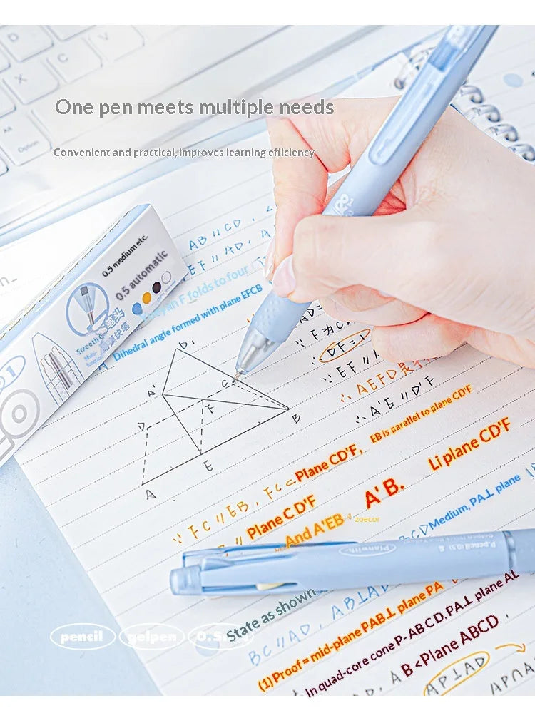 CowLost | product_id-planwith-3-color-gel-pen-with-mechanical-pencil-comfortable-grip-black-red-blue-ink-for-study-office |13
