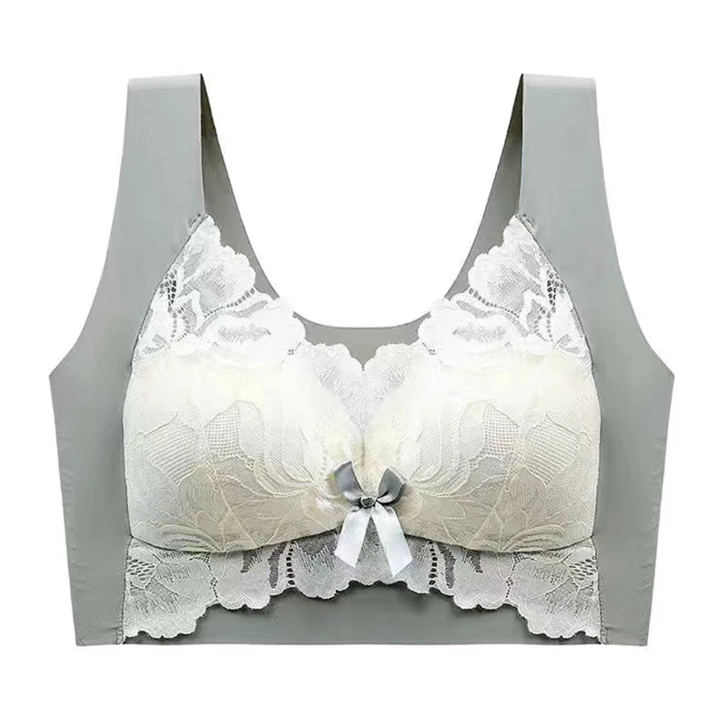 CowLost | product_id-plus-size-wireless-lace-seamless-full-cup-bra-for-women |12