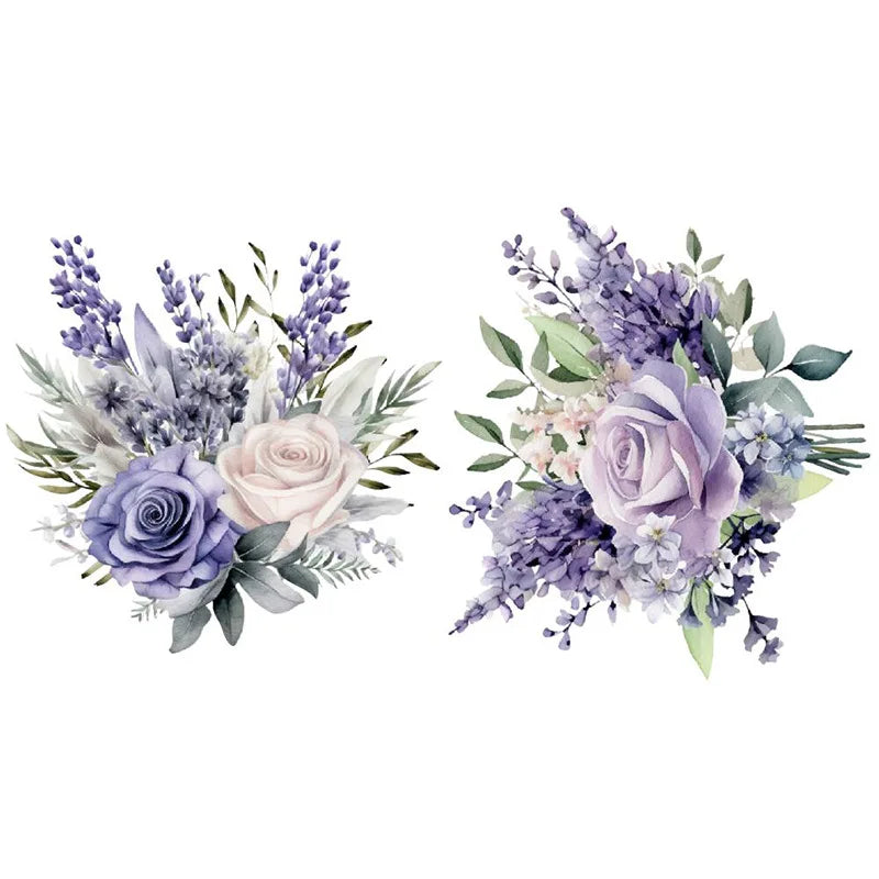 CowLost | 2pcs-purple-flower-hyacinth-stickers-bathroom-toilet-sticker |13