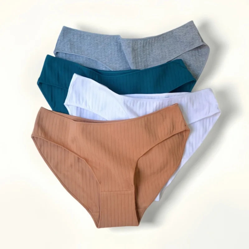 CowLost | product_id-4pcs-womens-low-rise-cotton-briefs-panties-m-xl |1