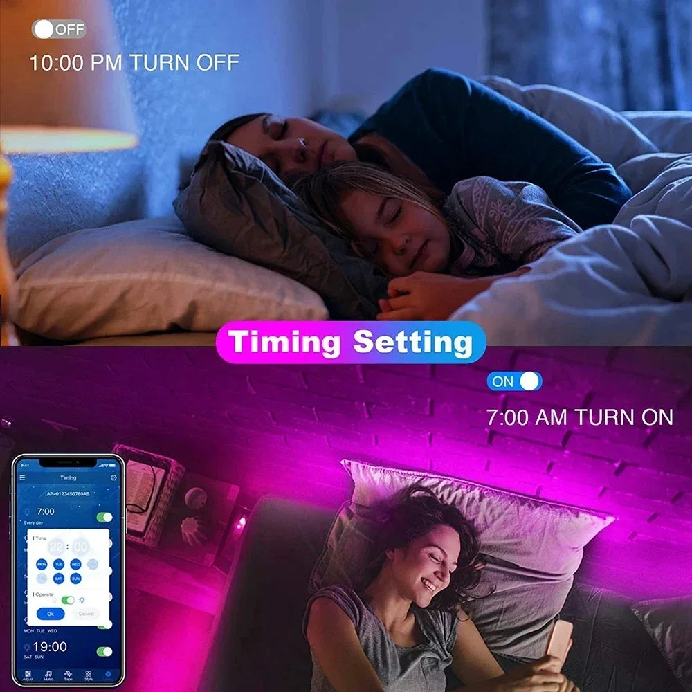 CowLost | light-ropes-strings-product_id-1-30m-5v-usb-bluetooth-rgb-led-strip-light-smd-5050-app-control-for-tv-background |3