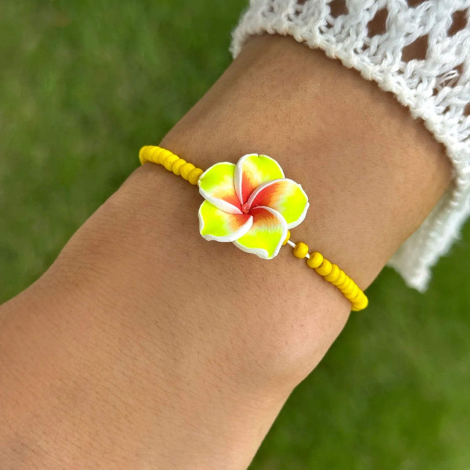 CowLost | bohemian-colorful-flower-bracelet-for-women-handmade-rice-beads-polymer-clay-flower-bracelets-girl-beach-party-daily-jewelry |10