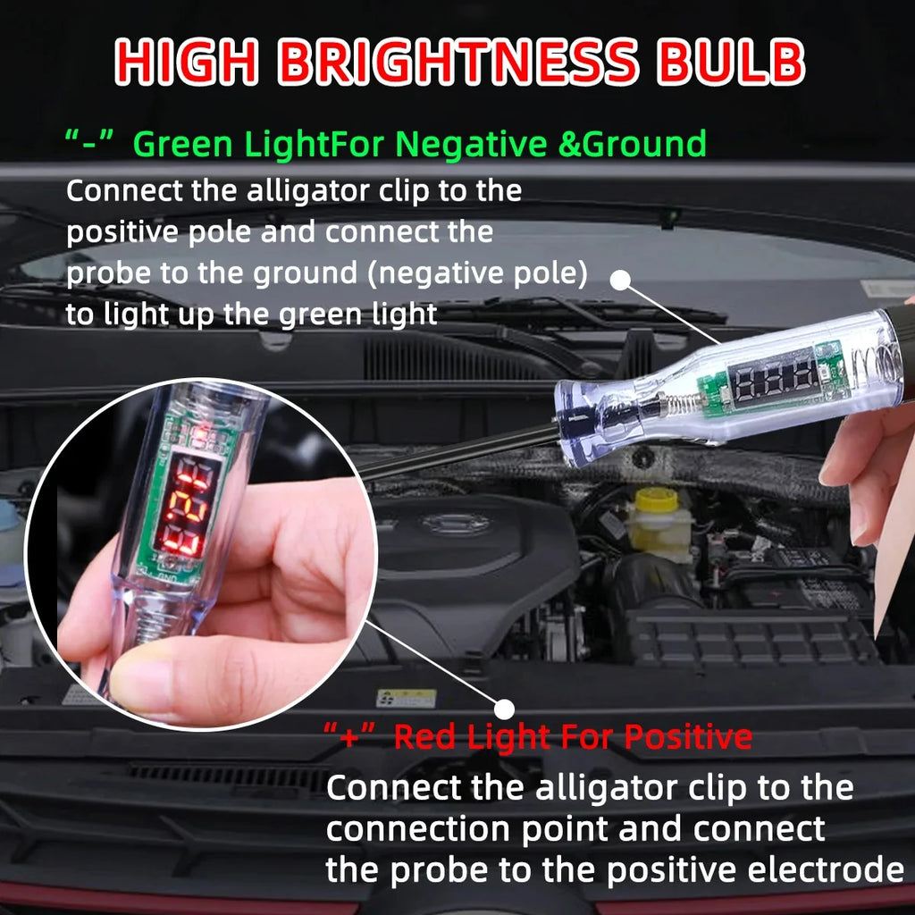CowLost | product_id-digital-car-voltage-tester-pen-2v-120v-dc-display-auto-diagnostic-tool |6