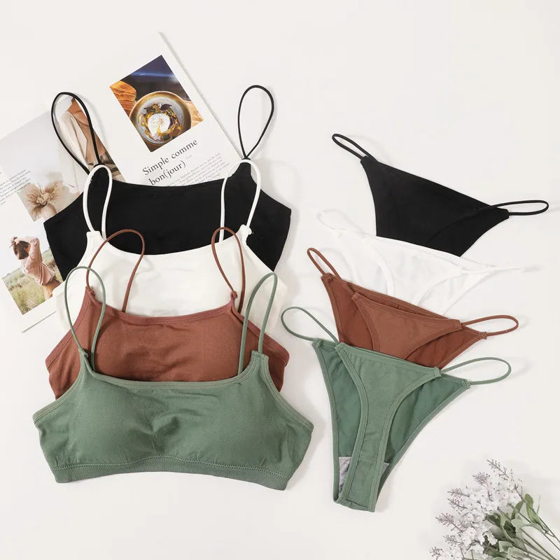 CowLost | product_id-seamless-wireless-sports-bra-brazilian-thong-set-for-women |1