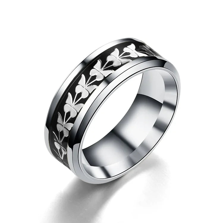 Stainless Steel Butterfly Rings for Women and Men, Sizes 6-13, Valentine's Day Jewelry Gift