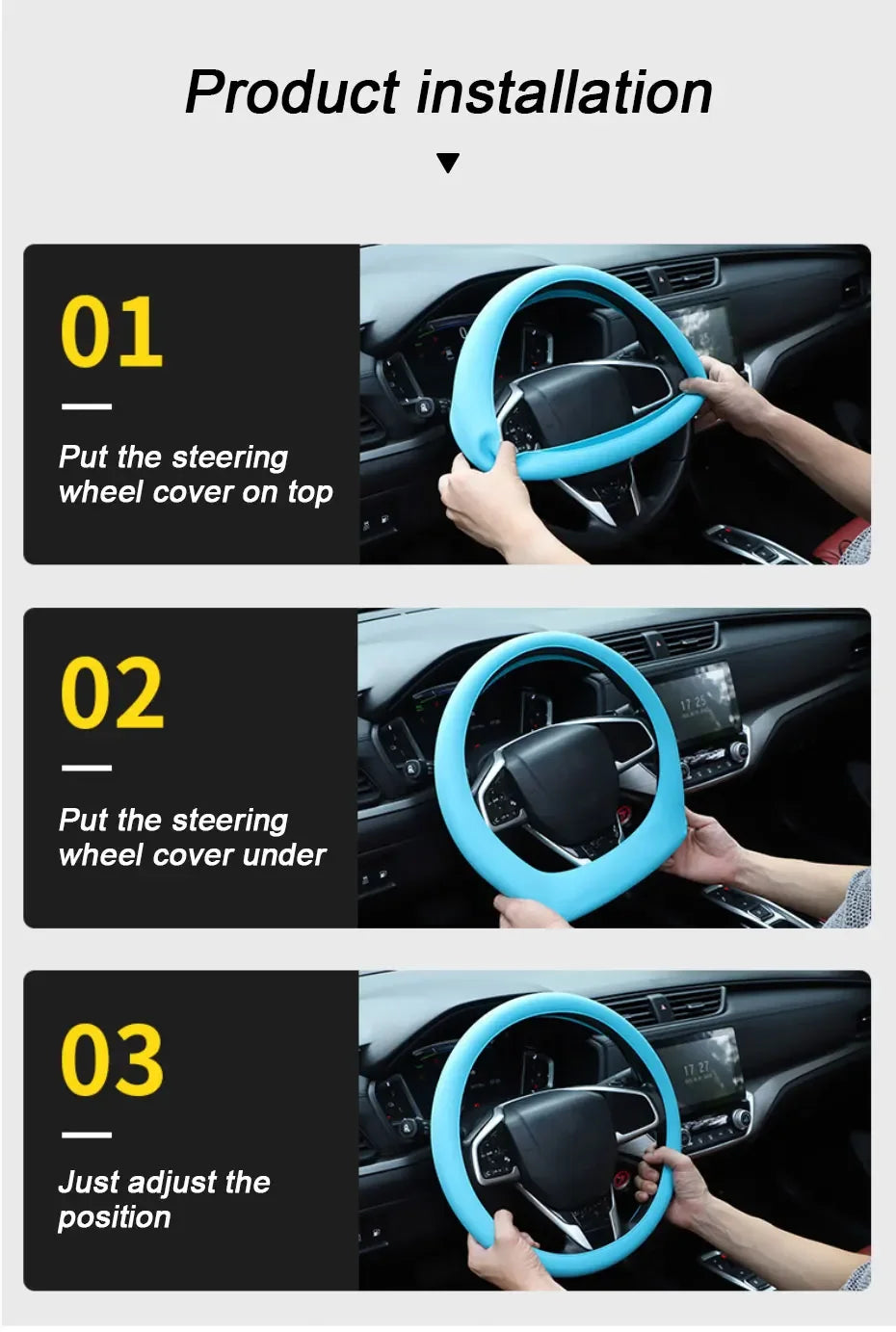 CowLost | steering-wheel-covers-product_id-silicone-elastic-car-steering-wheel-cover-multi-color-anti-slip-silica-gel |12