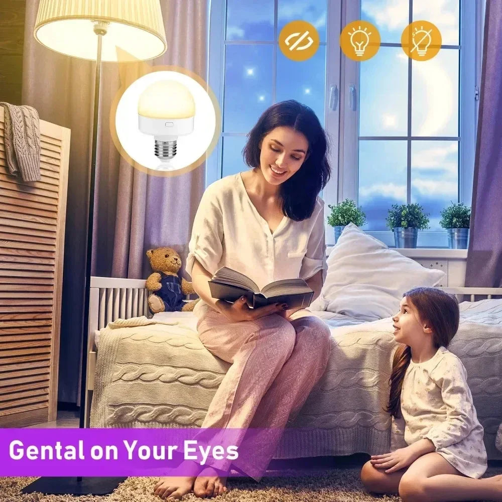 CowLost | product_id-e27-usb-rechargeable-smart-rgb-led-bulb-with-remote-timer-15-brightness-levels-2700k-6500k |15