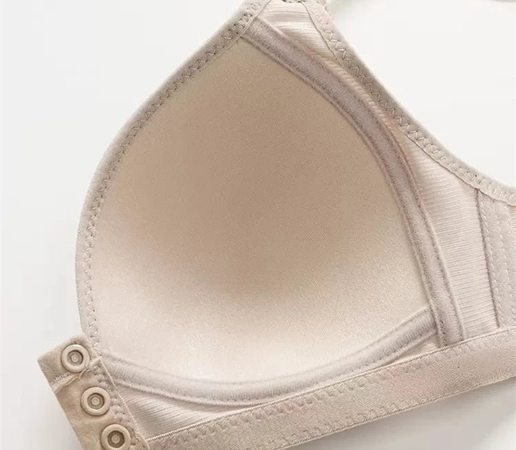 CowLost | product_id-wire-free-front-buckle-thin-cup-nursing-bra-for-middle-aged-moms |4